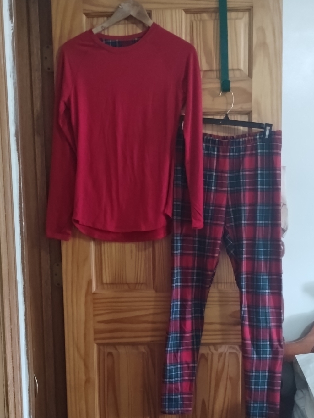 Red Plaid Pajama Set